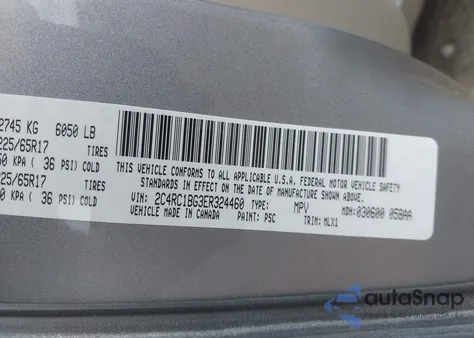 2014 Chrysler Town & Country Touring из США, поврежденный, VIN 2C4RC1BG3ER324460